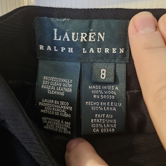 Lauren Ralph Lauren Womens Black 100% Wool Maxi Career Skirt Size 8 USA - Picture 2 of 3